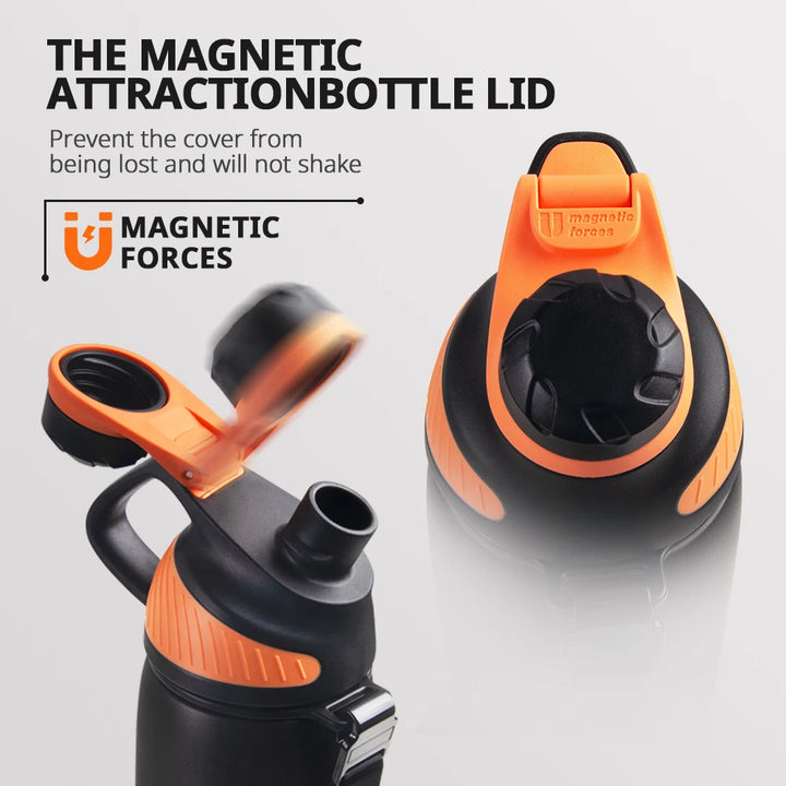 Stainless Steel Insulated Sport Bottle Magnetic Lid 1000ml