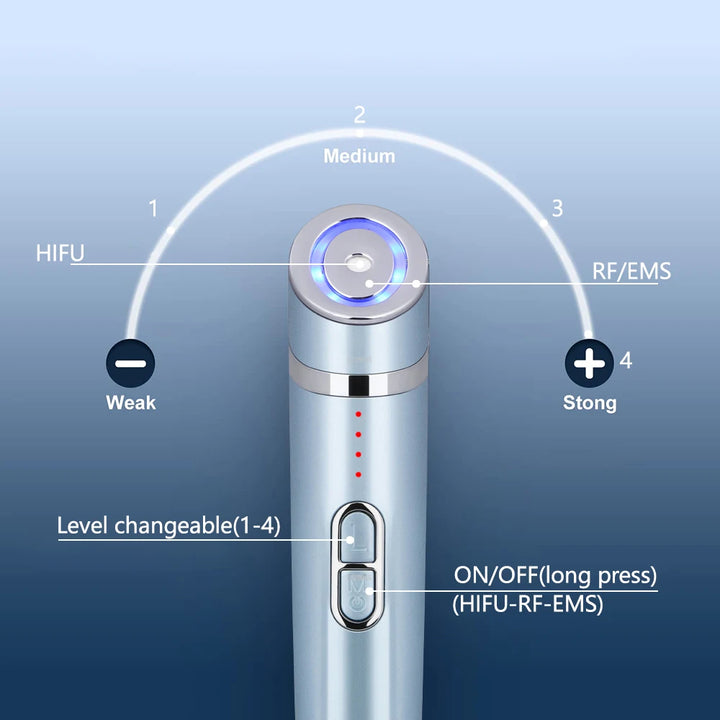 Rechargeable Mini HIFU RF EMS Ultrasound Eye Device