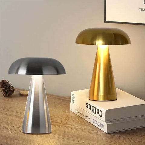 Mushroom LED Touch Dimmable Rechargeable Table Lamp