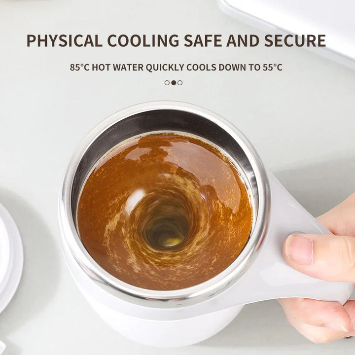 Rechargeable Portable Stainless Steel Self-Stirring Mug