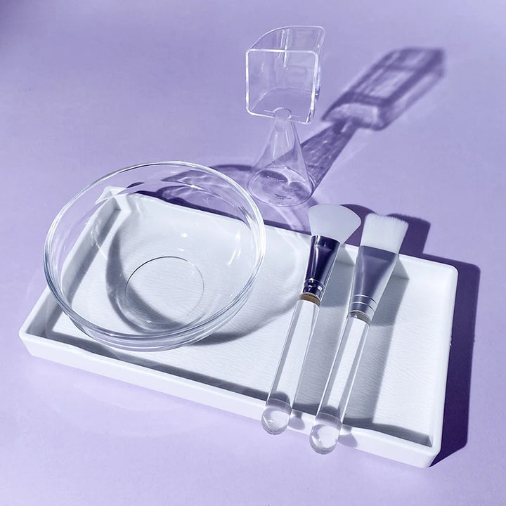 DIY Face Mask Mixing Kit - Bowl, Rod, Spoon, Brushes
