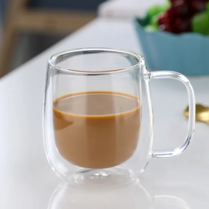 Double Wall Borosilicate Glass Mug