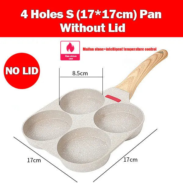 Cup Nonstick Egg Pancake Pan with Lid