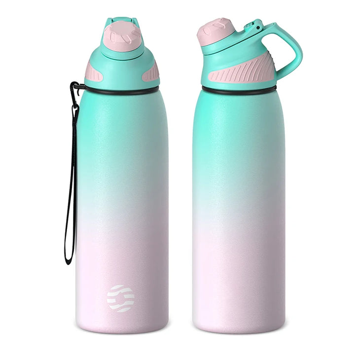 Stainless Steel Insulated Sport Bottle Magnetic Lid 1000ml