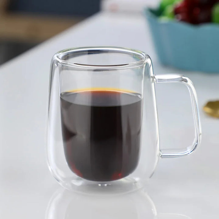 Double Wall Borosilicate Glass Mug