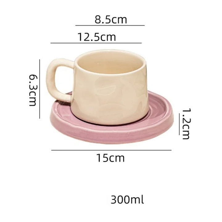 Ceramic Mug with Saucer