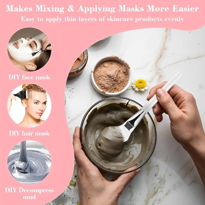DIY Face Mask Mixing Kit - Bowl, Rod, Spoon, Brushes
