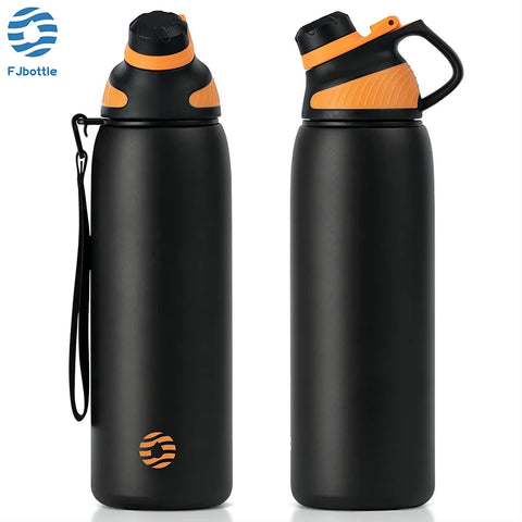 Stainless Steel Insulated Sport Bottle Magnetic Lid 1000ml