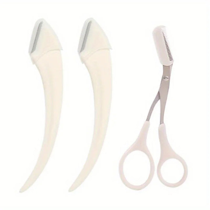 Eyebrow Trimmer Kit with Razor and Scissors