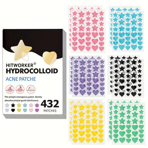 432 Colorful Star-Shaped PE Pimple Patches