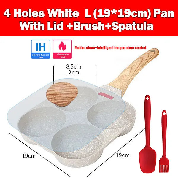 Cup Nonstick Egg Pancake Pan with Lid