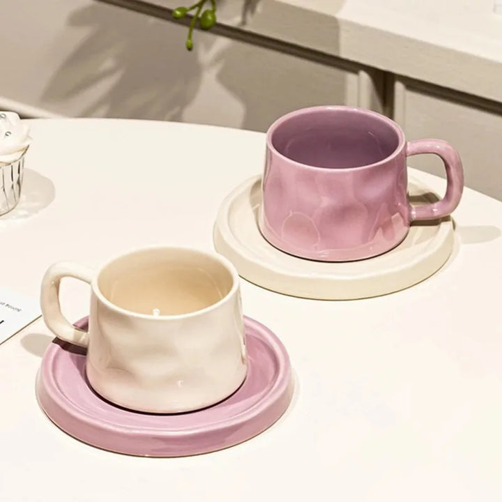 Ceramic Mug with Saucer