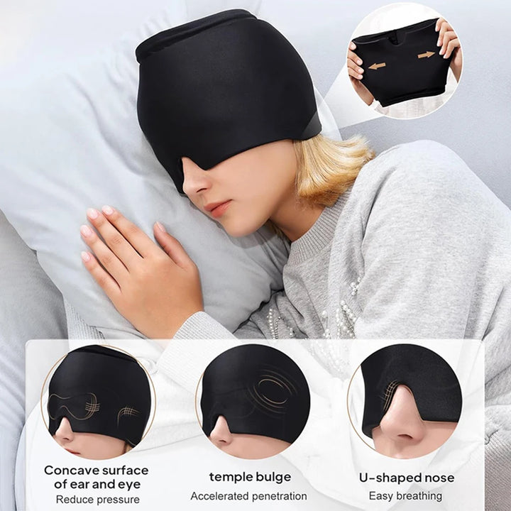 Gel Ice Cold Compress Hat & Eye Mask
