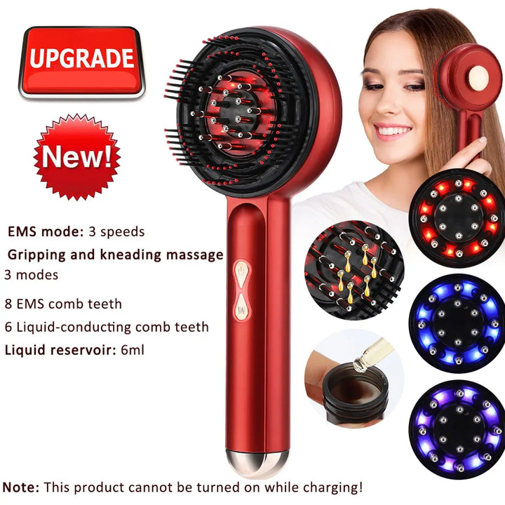 Electric Vibrating Scalp Massage Comb & Liquid Dispenser