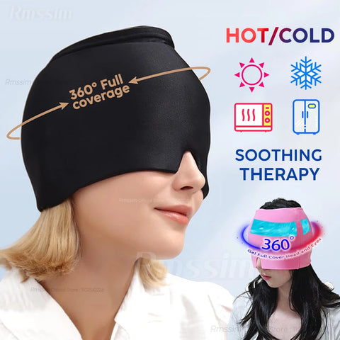Gel Ice Cold Compress Hat & Eye Mask
