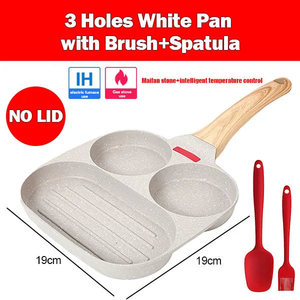 Cup Nonstick Egg Pancake Pan with Lid
