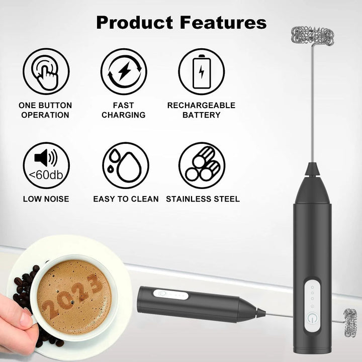 Mini USB Rechargeable Milk Frother