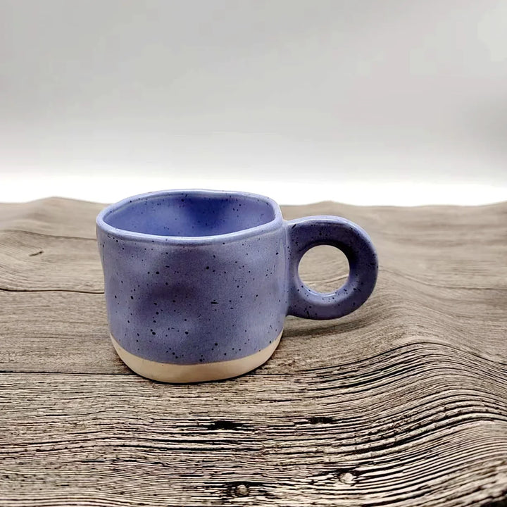Ceramic Coffee Mug with Ring Handle
