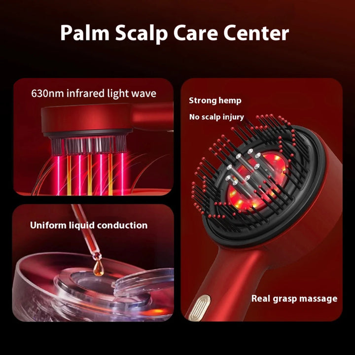 Electric Vibrating Scalp Massage Comb & Liquid Dispenser