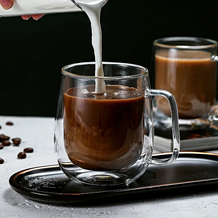 Double Wall Borosilicate Glass Mug