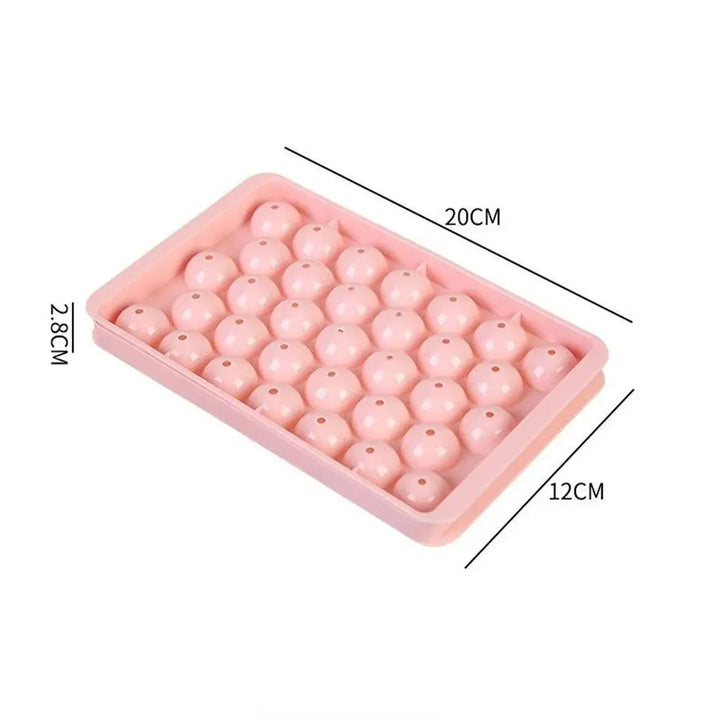 Round Ice Cube Tray with Lid