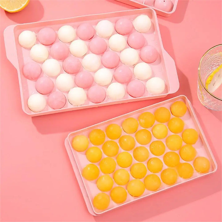 Round Ice Cube Tray with Lid
