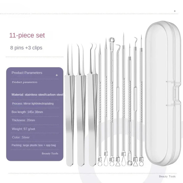 Stainless Steel Blackhead & Acne Extractor Set