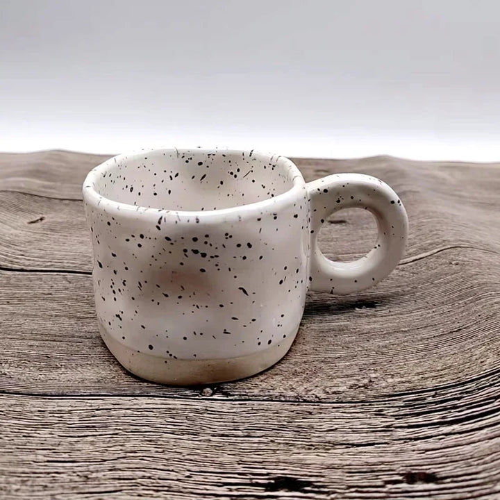 Ceramic Coffee Mug with Ring Handle