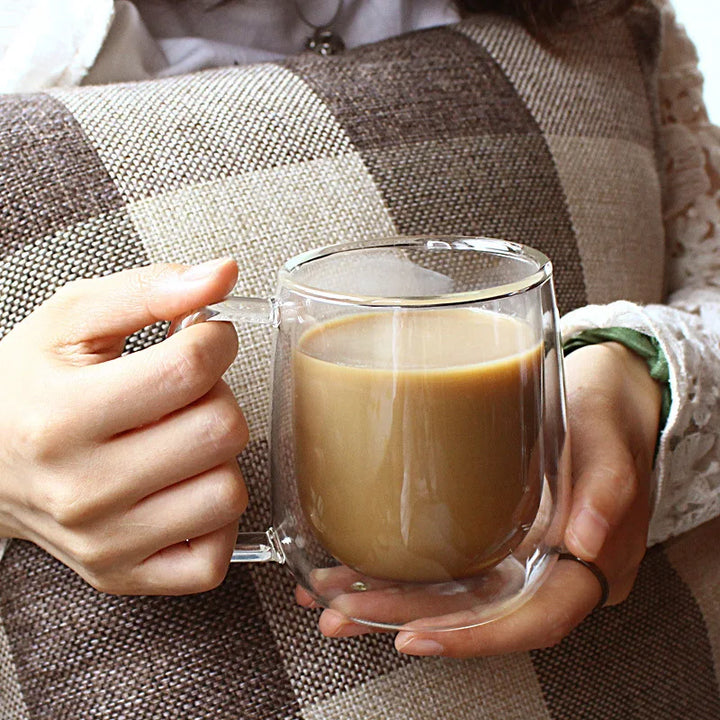 Double Wall Borosilicate Glass Mug
