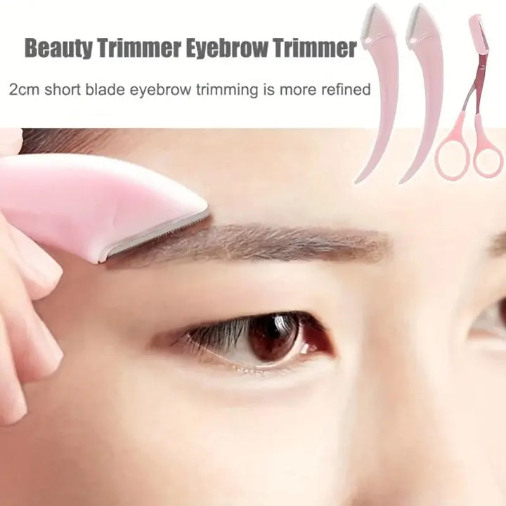 Eyebrow Trimmer Kit with Razor and Scissors