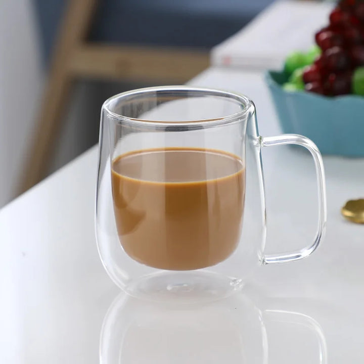 Double Wall Borosilicate Glass Mug