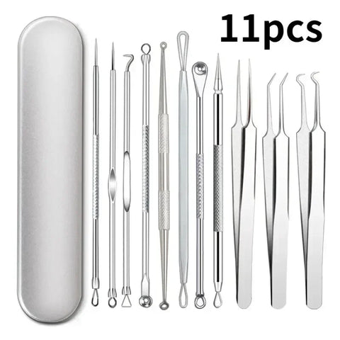 Stainless Steel Blackhead & Acne Extractor Set