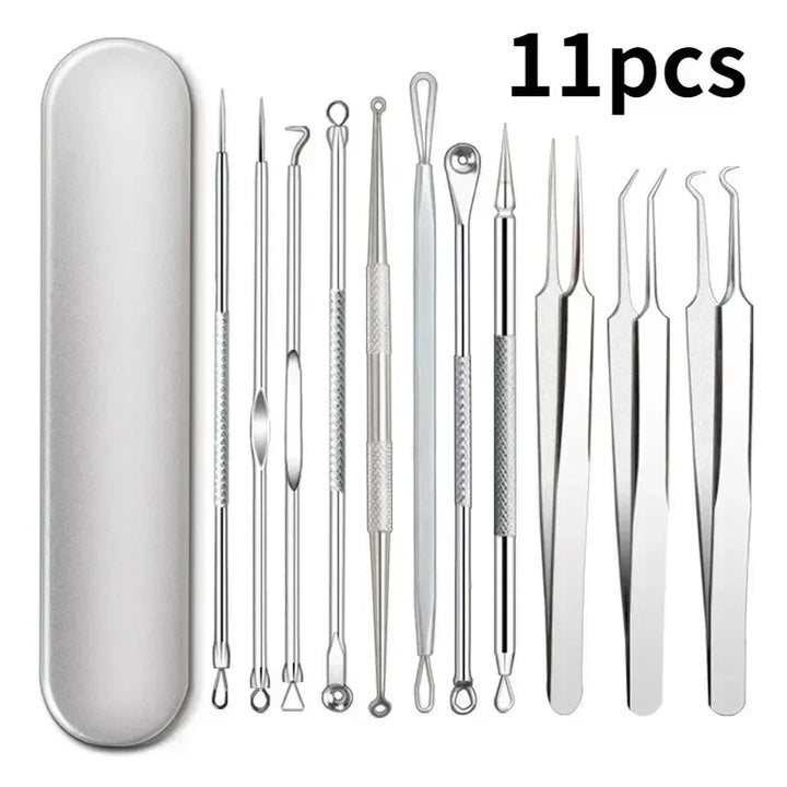 Stainless Steel Blackhead & Acne Extractor Set