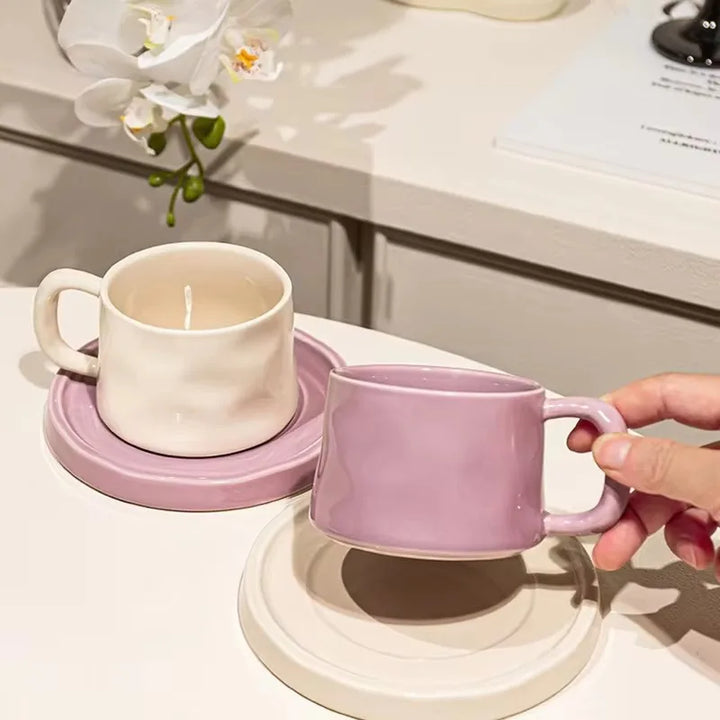 Ceramic Mug with Saucer