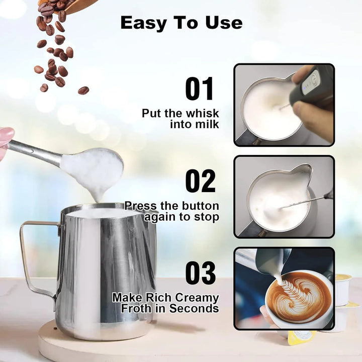 Mini USB Rechargeable Milk Frother