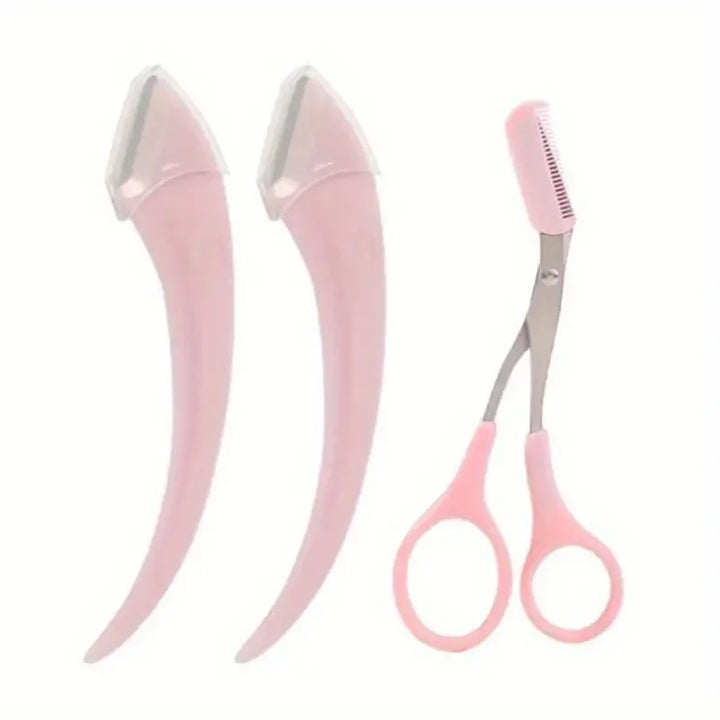 Eyebrow Trimmer Kit with Razor and Scissors