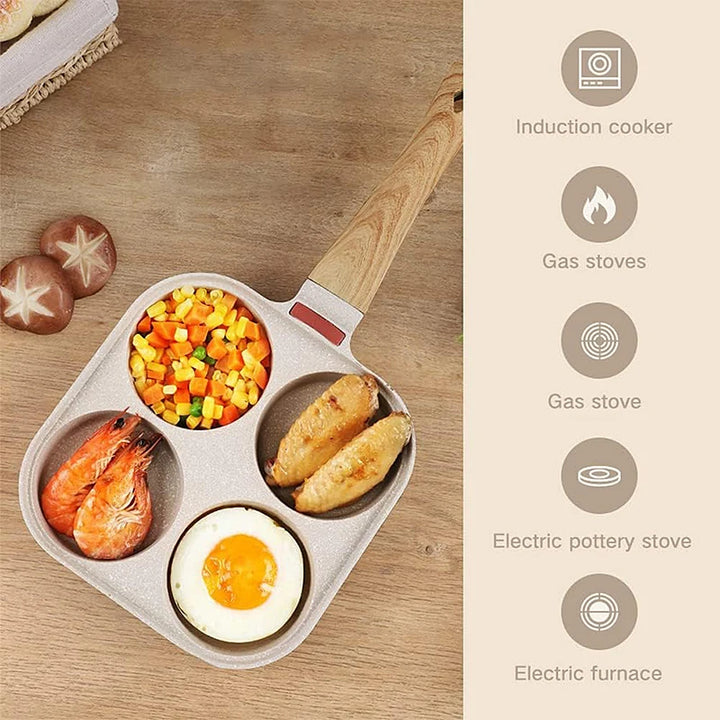 Cup Nonstick Egg Pancake Pan with Lid
