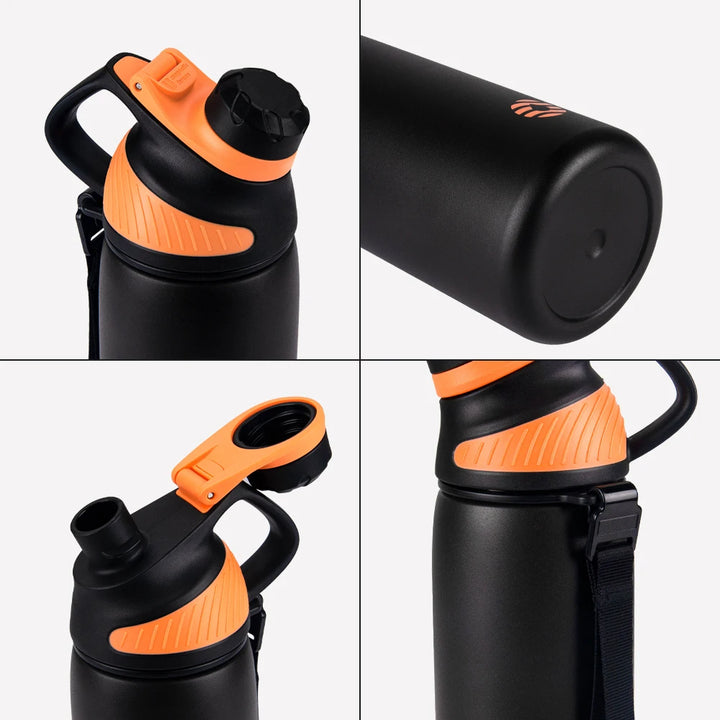 Stainless Steel Insulated Sport Bottle Magnetic Lid 1000ml